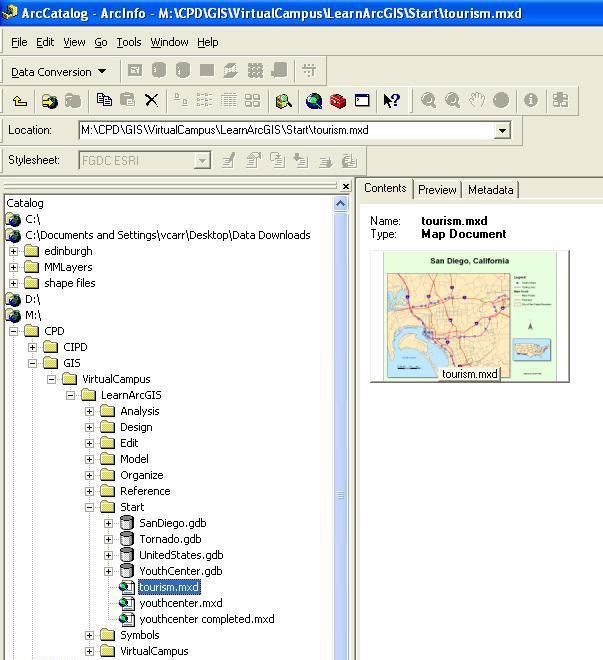 To access data, you create a connection to its location (such as a folder on your C: drive). Collectively, the connections you create are called the Catalog.
