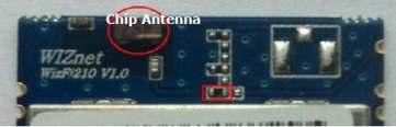 FL connector for external antenna WizFi2x0_CA chip antenna inside module WizFi2x0_EX External