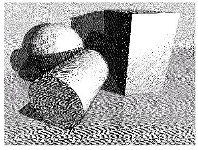 Halftoning 3D scenes Image-based approach: Id-buffer-object identifiers