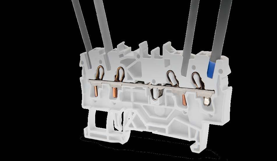 SAFETY RESERVES Suitable for All Conductor Types TOPJOB S Rail-Mount Terminal Blocks are suitable for all conductor types: solid, stranded and fine-stranded conductors, as well as fine-stranded