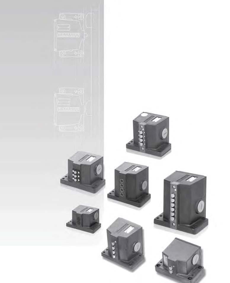 Contents Series 00 Multiple Position Switches Full size housing Full size switch elements DIN 43697 Up to 2 positions IO-Link Quick change plunger block Inductive Inductive with extended