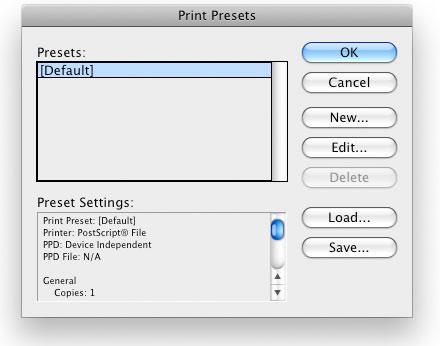 Trueflow provides the settings recommended for PostScript as a print preset file (.prst). Trueflow 1.1.prst This preset file is used when a PostScript file is output from InDesign CS2, CS3 and CS4.