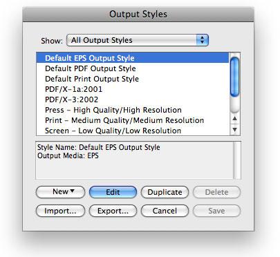 export of style files is not performed properly. Trueflow provides recommended settings for outputting PS and PDF files from QuarkXPress 7.0 / 8.0 as style files.