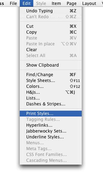 Installing and setting up Print Style for QuarkXPress 6.5 113 Print Style for QuarkXPress 6.