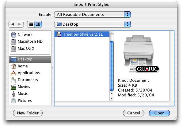 114 Print Style for QuarkXPress 6.5 Trueflow DTP Output Guideline The 14th Edition 3.