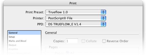 For procedure to install presets, refer to "Print presets for PS output" (P108). 2.