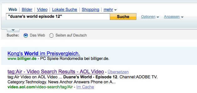 Yahoo did http://de.search.yahoo.com/search?