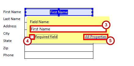 Adding a Text Field 1. In the Form Editing toolbar, click the text field icon (See Figure 20