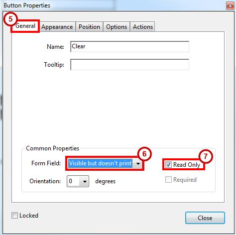 5. The Button Properties window will open. Click on the General tab (See Figure 40). 6.