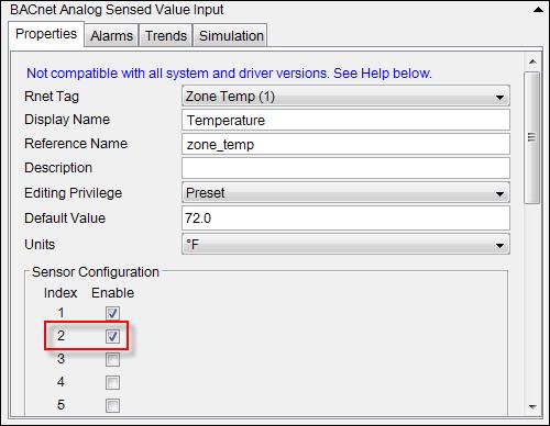 To use values from individual sensors in your control program 2 Verify that the sensor in enabled in the ASVI