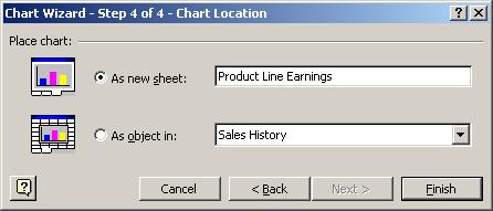 Select the Chart Source Data Click inside the radio button As new sheet.