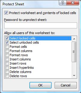 The Protect Sheet options allow you to enter a password. If you provide a password here, then the sheet can t be unprotected without using that same password.