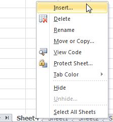 Exercise 1. Creating Extra Sheets 1) Make sure Excel is open with a blank workbook ( [Ctrl] [N] for a black workbook). By default a new workbook will contain 3 sheets.