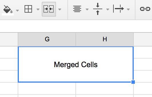 Merging Cells Often in a sheet, you want to combine adjacent cells into one big cell. This is useful for titles and headings.