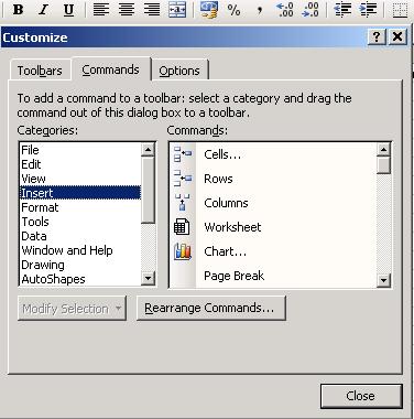 10. Customising the Toolbar To add useful buttons to the toolbar Method Use the Tools Customise command to access the list of commands Comments This technique may also be used in other Office