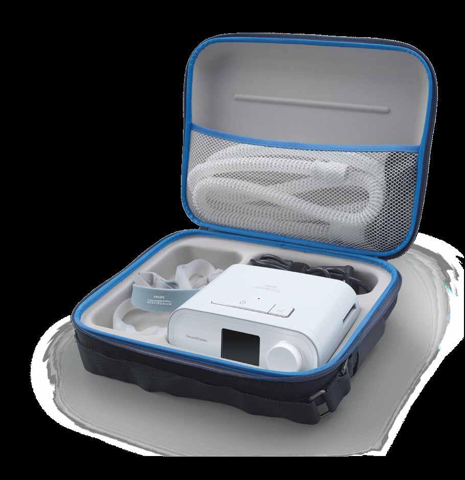 DreamStation travel case The DreamStation travel case* gives patients a convenient, compact, and discreet way to travel with their DreamStation sleep therapy system and supplies.