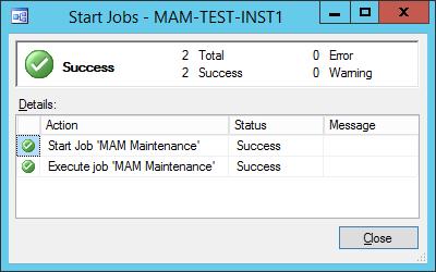Defining Regular MS SQL Database Maintenance Plan The job is executed and finishes successfully. To include the maintenance job in a daily maintenance plan: 1.