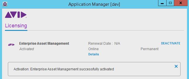 Installing MAM Installation Packages 5. Close the Application Manager.