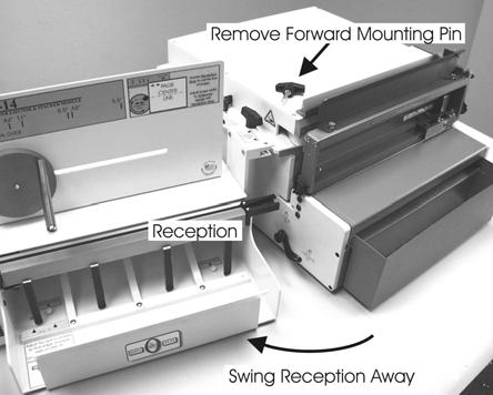 Stop. Loosen Drawer Screws (see Figure R) and pull out reception drawer until sheet s top edge aligns with LINE A yellow label and bar edge (see graphics inside drawer). Lightly tighten screws. 3.