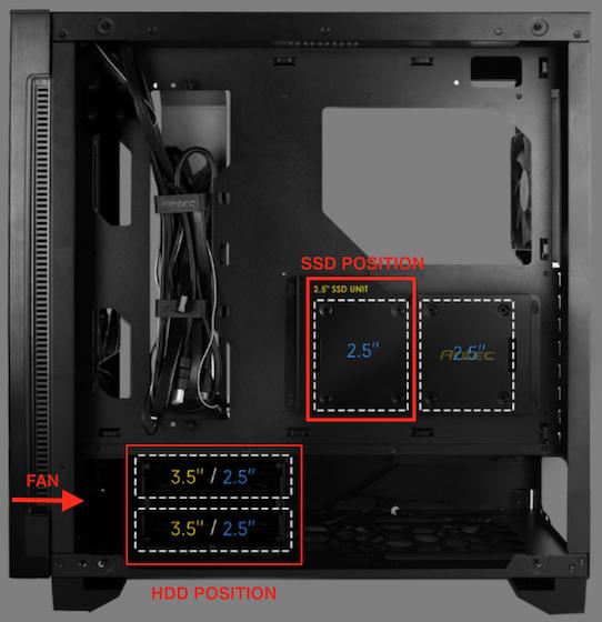 NOTES - PRICES Prices are in Euros - Vat excluded - LIQUID COOLING KIT INSTALLATION - Corsair Cooling Hydro Series H115i Pro has to be installed on the top side of the case.