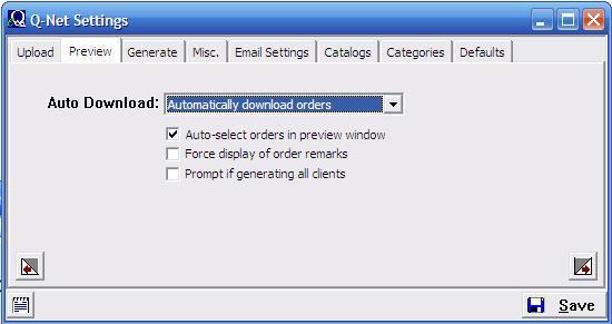 New Preview Options Tab Automatically download order clicking