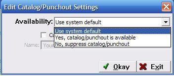 The Override Default checkbox allows customizing