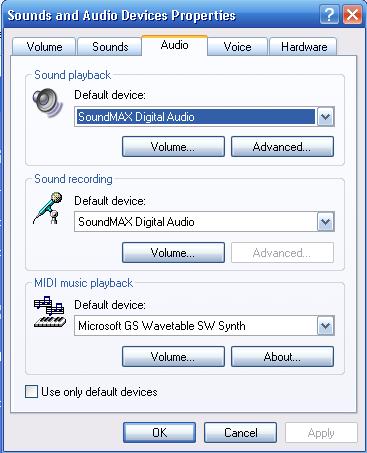 Right-click the icon in the system tray. 2. Select Select Audio Device from the menu. (Sample Image) Select Audio Device screen 3.