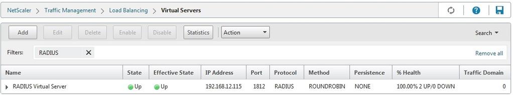 97.5 Netscaler RADIUS configuration The Netscaler can now be configured to use the