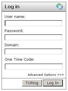 Citrix Web Interface login with Turing 110.