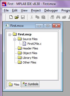 the correct path When done Click add your file to the project (here: FirstCFilec) Make sure that the