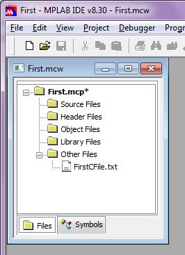 your C file under Source file list, now you are ready to begin Double click on the FirstCFileC file in