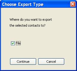 9 Exporting and importing contacts This section explains how to export a contact to a file on your computer. You can also import an address book from a file on your computer. 9.