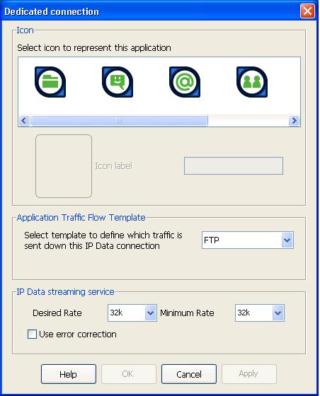 Select Create new Dedicated Streaming IP Data connection,