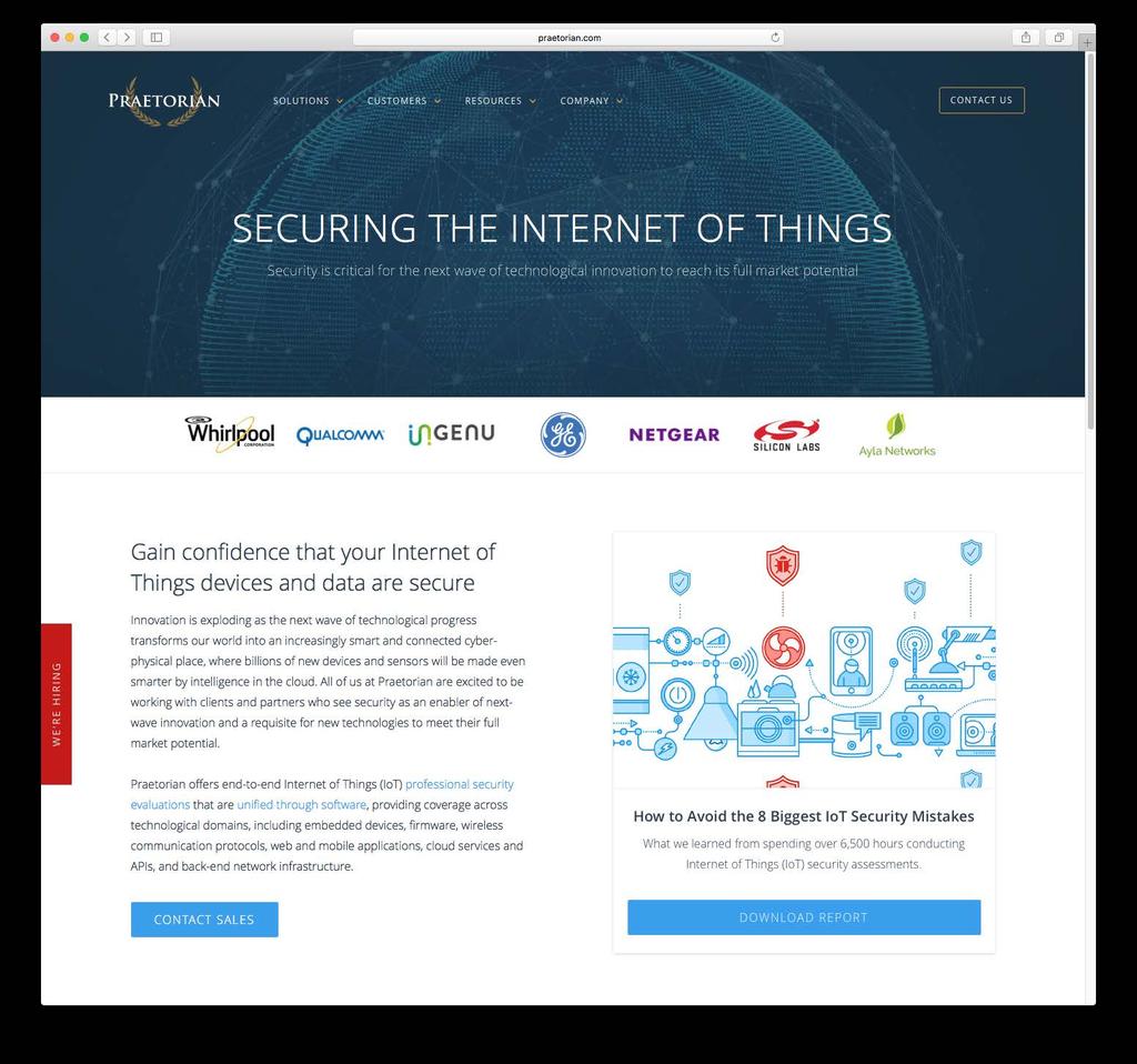 Gain confidence that your Internet of Things devices and data are secure. We help product teams focus on innovation by helping solve their complex security challenges.