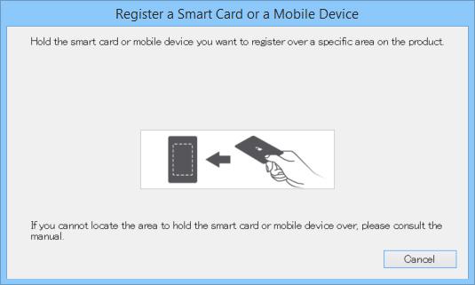 5 Register a password and/or either a smart card or a mobile device. The registration window will be different depending on the authentication method you chose.