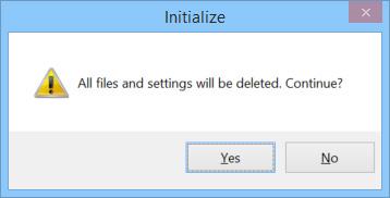 4 Click [Yes]. 5 If initialization is finished, the window below is displayed. Click [OK].