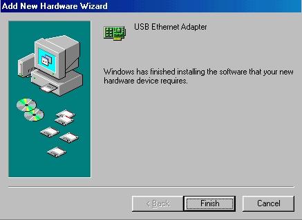 Step 7: When Windows 98 finish the driver