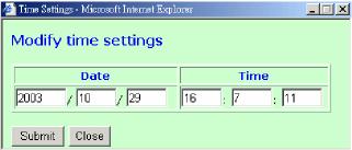 Web Console Configuration ATTENTION Always select and submit the time zone before modifying the time. The console will display the real time according to the time zone compared to GMT.