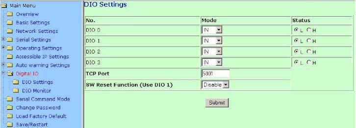 Web Console Configuration DCD changed, DSR changed DCD (Data Carrier Detect) and DSR (Data Set Ready) signals indicate serial communication status.