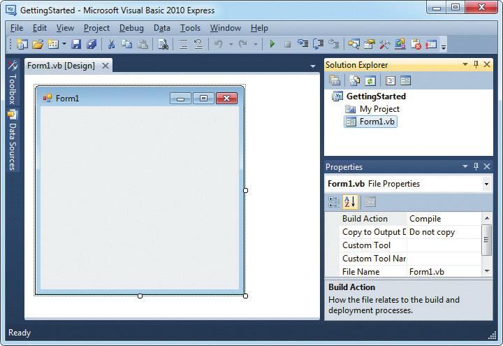 cont d Solution Explorer Properties window Form Designer The Form Designer is where you create visual interfaces for your applications and the Properties window contains details