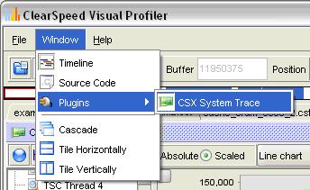CSX system trace Visual Profiler User Guide 4.9.1 How to activate the CSX system trace plugin To activate the CSX System Trace plugin, select Window -> Plugins -> CSX System Trace from the main menu.