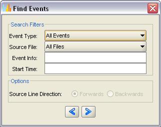 Visual profiler user interface Visual Profiler User Guide 7.8 Event searching The Find Events dialog (Figure 16) assists in quickly locating certain areas in a trace, using a number of search filters.