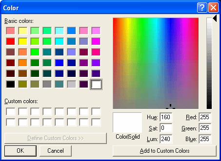 5 : Assign control color tone (Direction) Click color you wish to change Select Color you wish to change and then click confirmation button