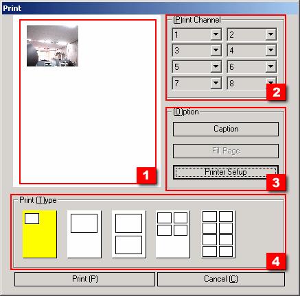 Print = Print Images Print Setup 1 : Preview Printing Images 2 : Able to