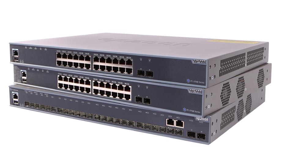 Overview The PT-3750E series is a new-generation L3 10GbE switch designed by Opzoon to offer high performance, advanced security, great reliability, and multi-service to your network.