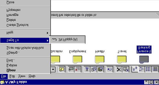4 WINDOWS 95 LINC FOUR First, double-click My Computer and find the file you want to move or copy and click it. Then click Edit on the menu bar.