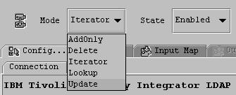 Connector modes are: AddOnly This output mode tells IBM Tioli Directory Integrator that this Connector is adding new information only to the source, for example, writing to a text file.