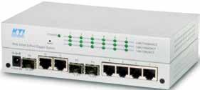 Gigabit and Fast Ethernet Networking Solutions NETWORK INFRASTRUCTURE XXX SOLUTIONS 124 KGS-612F Web Smart 6-Port Gigabit Ethernet Switch with 3 SFP Ports 6 10/100/1000 Mbps RJ-45 one 1000M SFP and