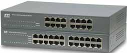 Gigabit and Fast Ethernet Networking Solutions KS-116/KS-124 16/24-Port 10/100 Rack-Mountable Switch The 10BASE-T/100BASE-TX Switches which are high-performance Fast Ethernet switches designed for