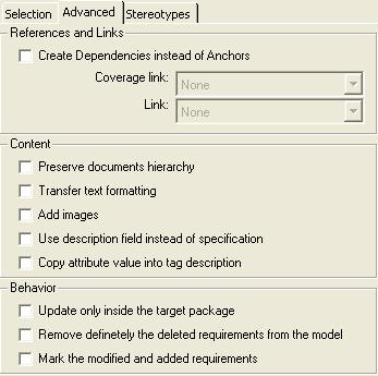 High Level Requirements Addition To dissociate a document from its associated package, select the document in the Root package for requirements area, then click.